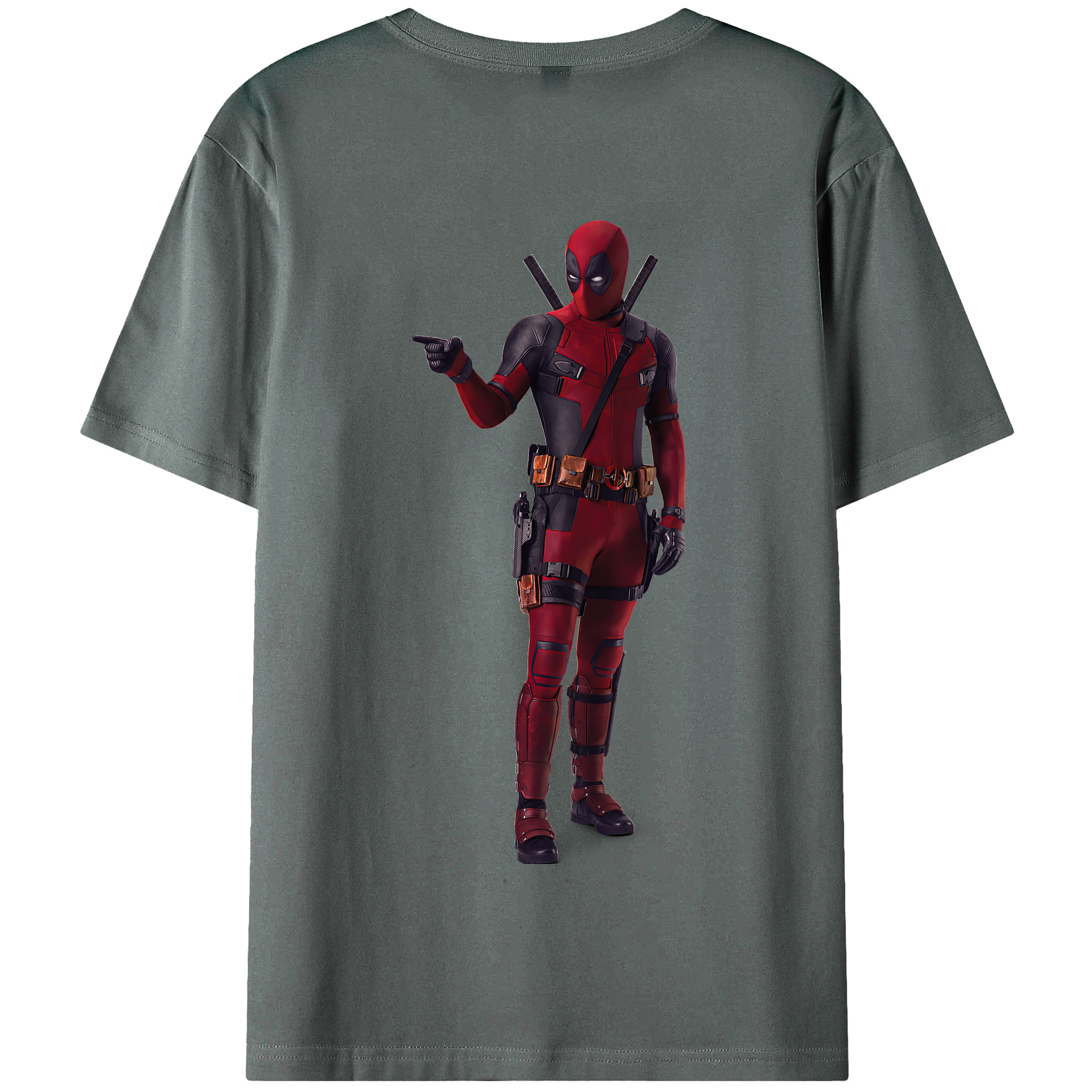 （画像用） Deadpool デッドプール 綿100％半袖Tシャツ（背面プリント）